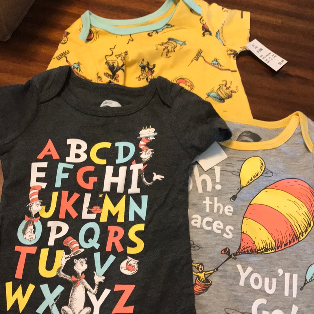 Dr. Seuss set of baby onesies